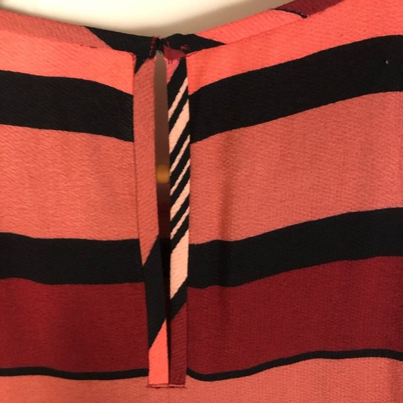 LOFT Bold Striped Sleeveless Shift Dress Pink Women's Size Small - Picture 6 of 8